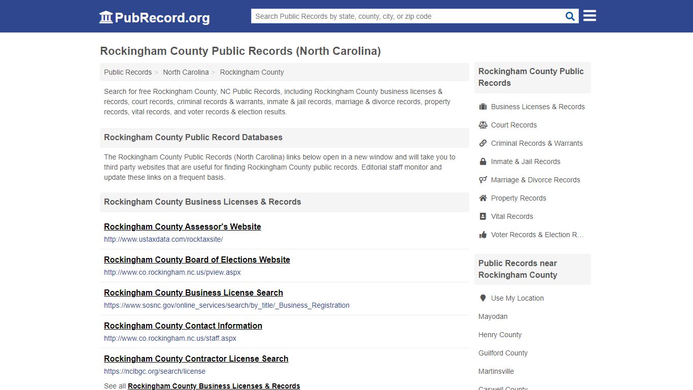 Rockingham County Public Records (North Carolina) - PubRecord.org