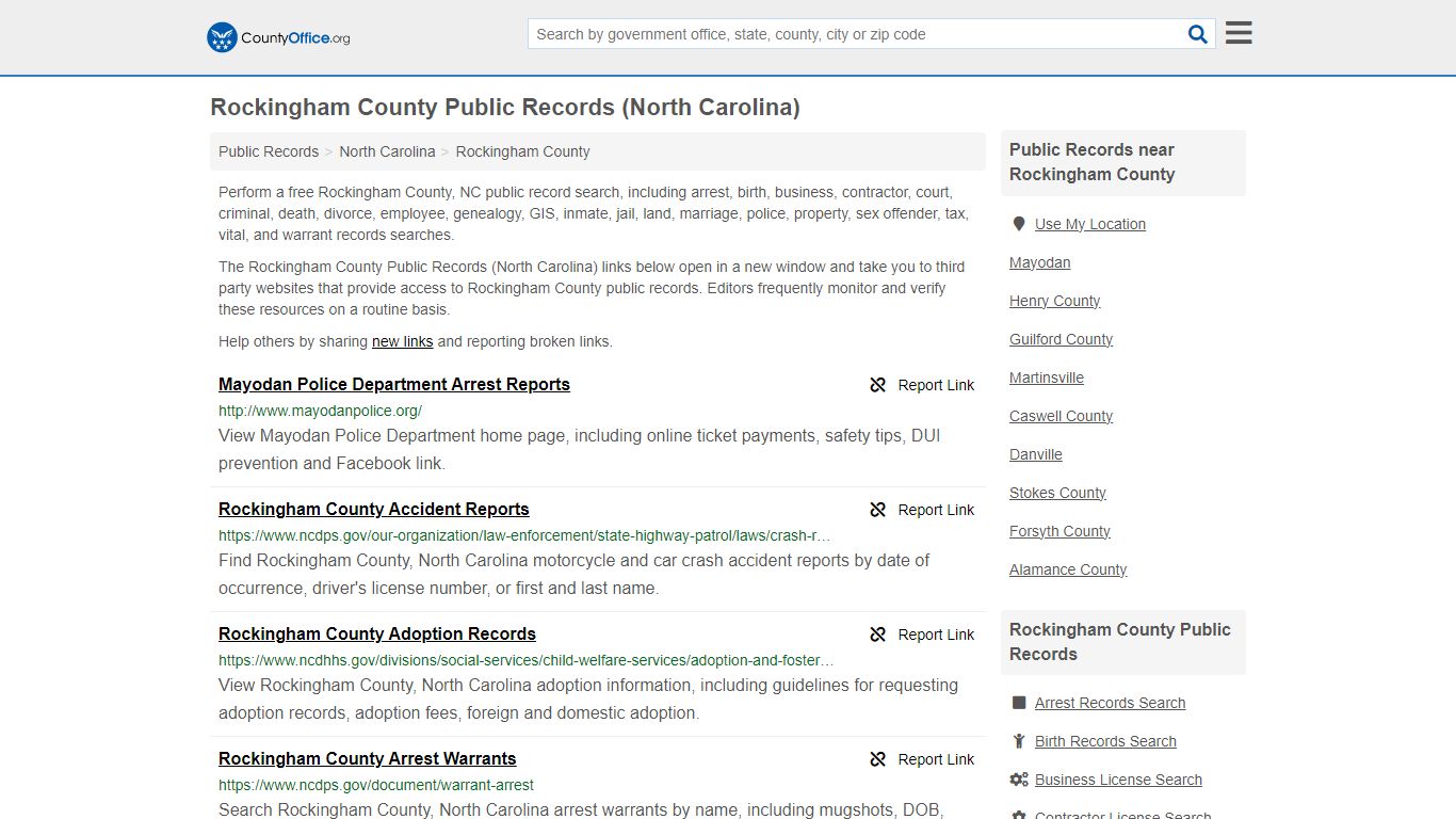 Rockingham County Public Records (North Carolina) - County Office