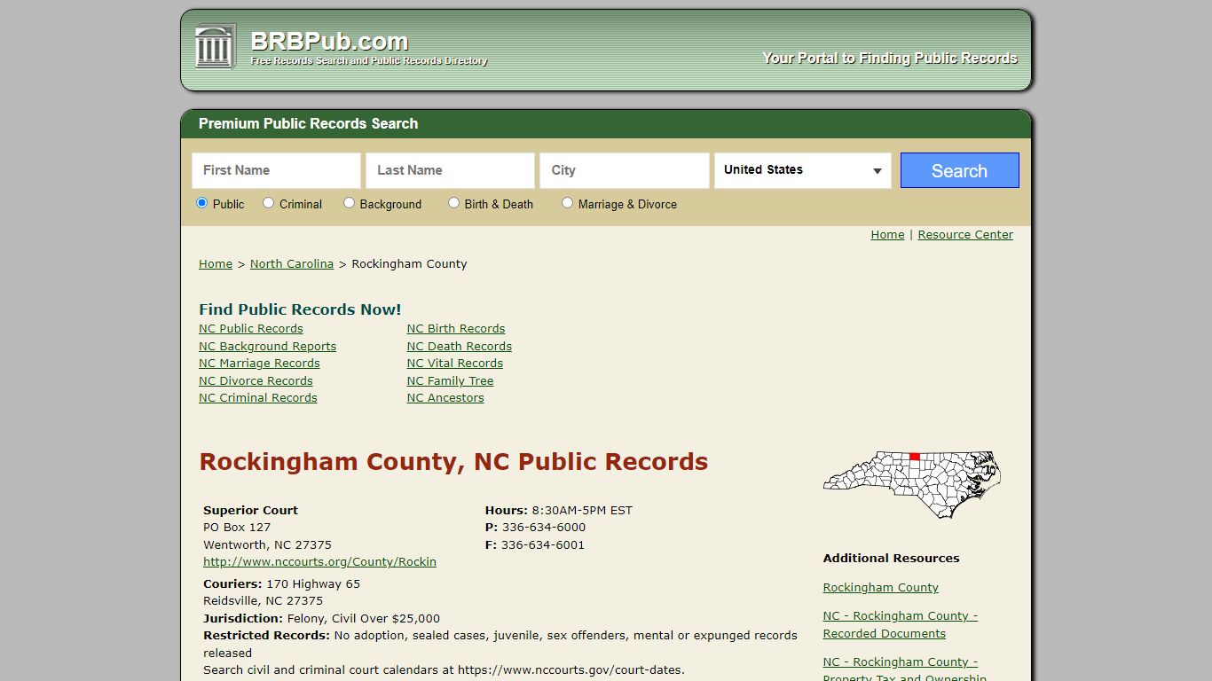 Rockingham County Public Records | Search North Carolina Government ...